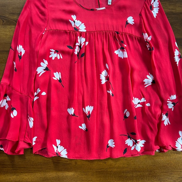 Joie Red Silk Blouse (Size Medium) - Picture 4 of 6